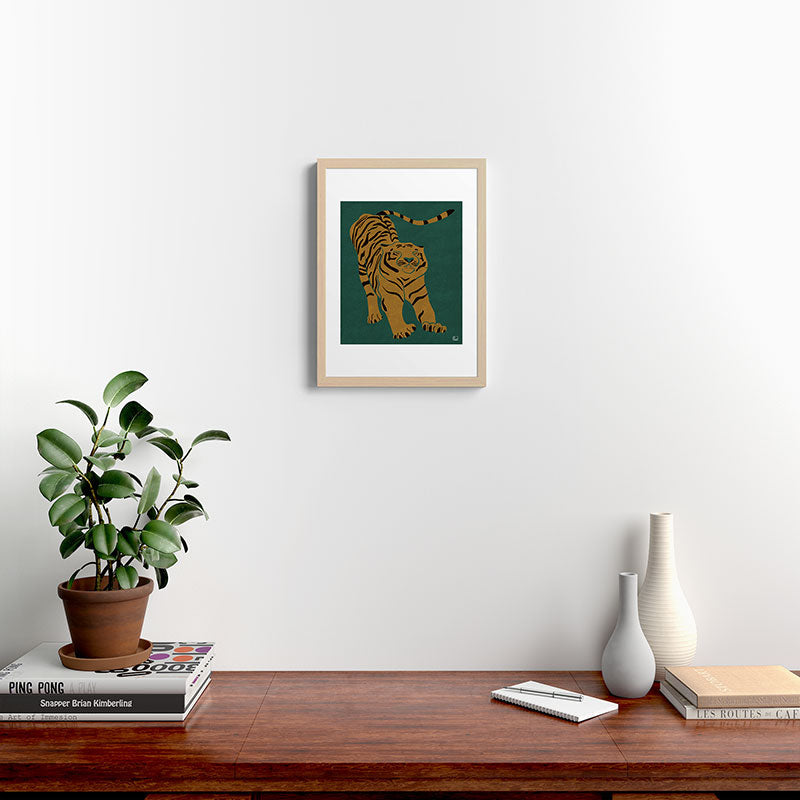 Tiger Doesn't Lose Sleep Framed Art Print Gallery Image 23