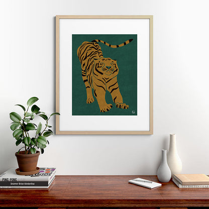 Tiger Doesn't Lose Sleep Framed Art Print Gallery Image 67