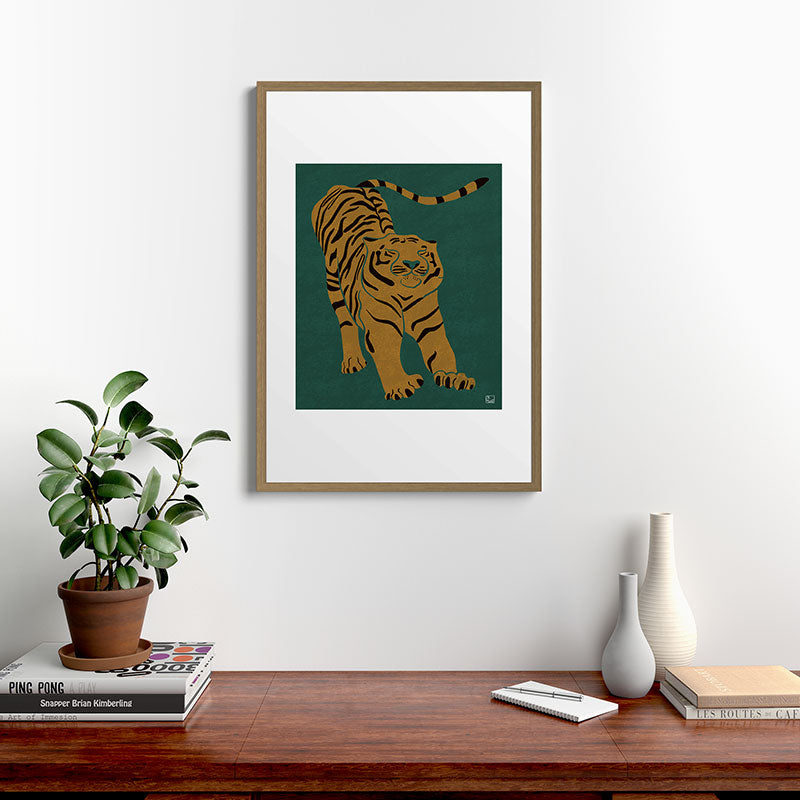 Tiger Doesn't Lose Sleep Framed Art Print Gallery Image 18