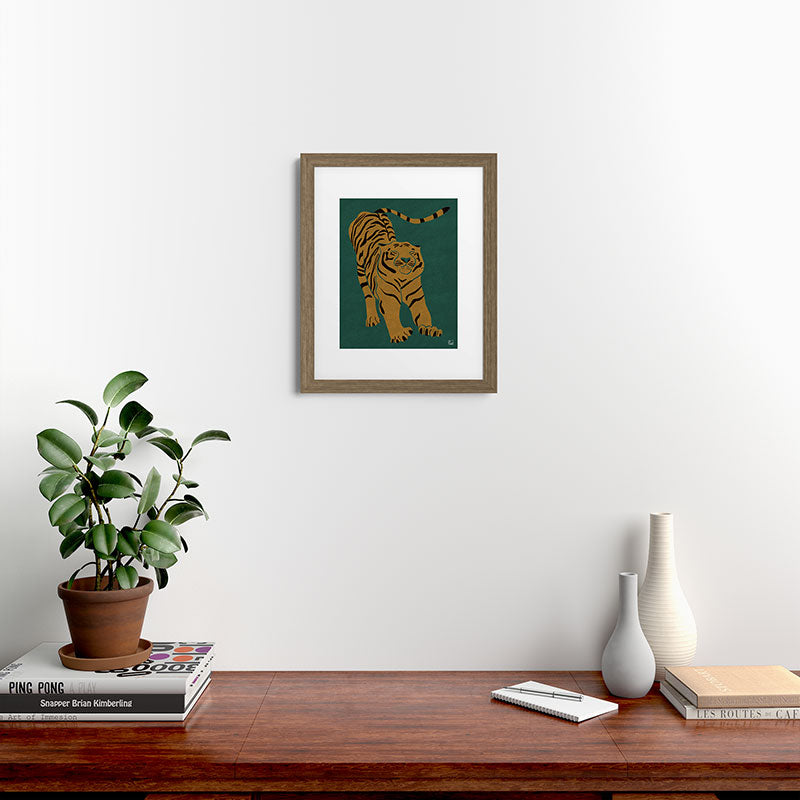 Tiger Doesn't Lose Sleep Framed Art Print Gallery Image 53