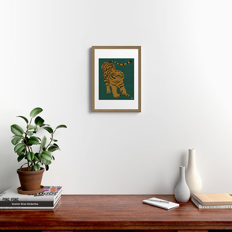 Tiger Doesn't Lose Sleep Framed Art Print Gallery Image 14
