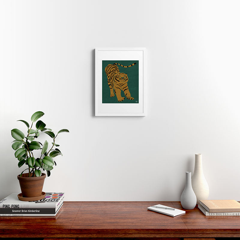 Tiger Doesn't Lose Sleep Framed Art Print Gallery Image 32
