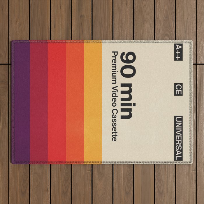 Retro VHS Cassette Tape Outdoor Rug Gallery Image 1