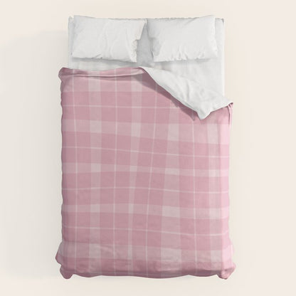 Wavy Plaid Pink Duvet Cover Gallery Image 1