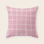 Wavy Plaid Pink Throw Pillow Gallery Image 1