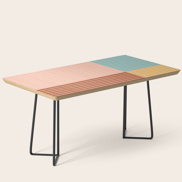 Color Block Line Abstract VI Coffee Table Gallery Image 1