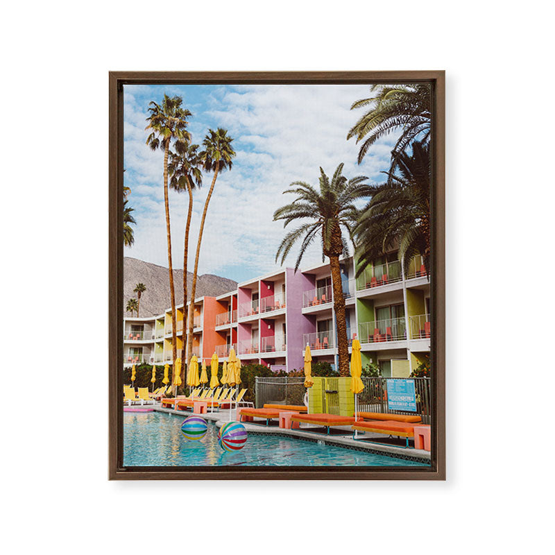 Palm Springs Pool Day VII Framed Canvas Print Gallery Image 9