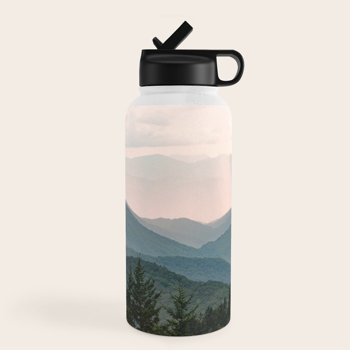 Smoky Mountain Pastel Sunset Water Bottle Gallery Image 4