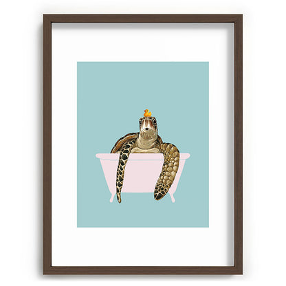 Sea Turtle in Bathtub Framed Art Print Gallery Image 91