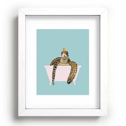 Sea Turtle in Bathtub Framed Art Print Gallery Image 103