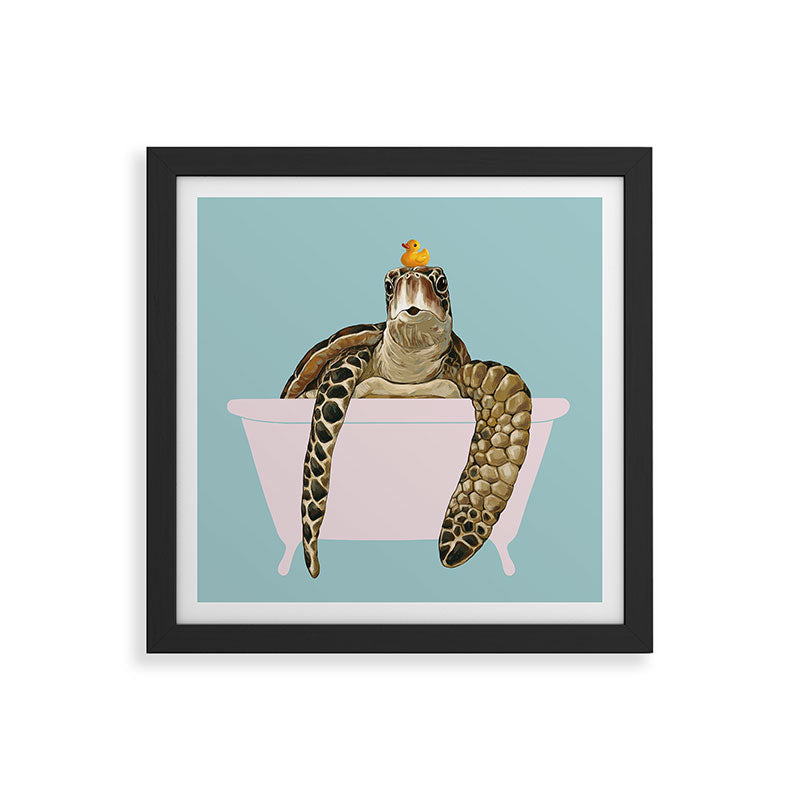 Sea Turtle in Bathtub Framed Art Print Gallery Image 50
