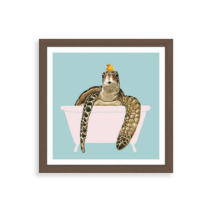 Sea Turtle in Bathtub Framed Art Print Gallery Image 60