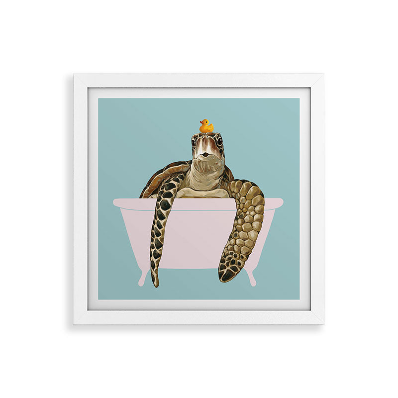 Sea Turtle in Bathtub Framed Art Print Gallery Image 82