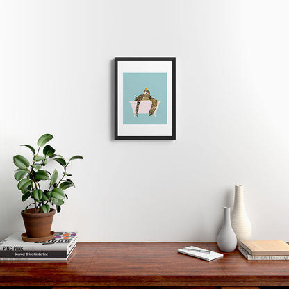 Sea Turtle in Bathtub Framed Art Print Gallery Image 4