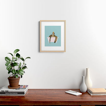 Sea Turtle in Bathtub Framed Art Print Gallery Image 25