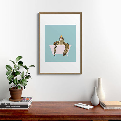 Sea Turtle in Bathtub Framed Art Print Gallery Image 18