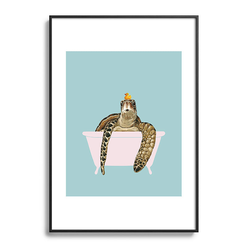 Sea Turtle in Bathtub Framed Art Print Gallery Image 113