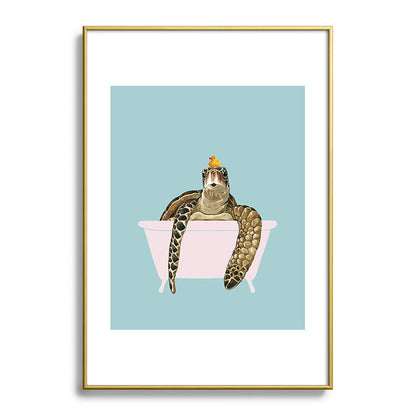 Sea Turtle in Bathtub Framed Art Print Gallery Image 123