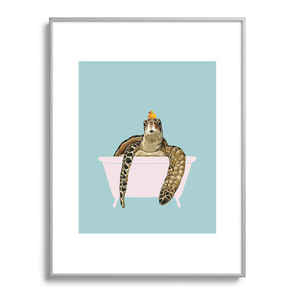 Sea Turtle in Bathtub Framed Art Print Gallery Image 135