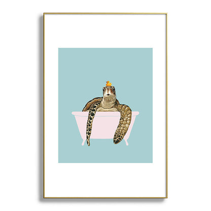 Sea Turtle in Bathtub Framed Art Print Gallery Image 128