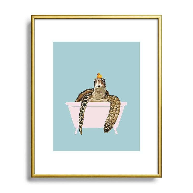Sea Turtle in Bathtub Framed Art Print Gallery Image 121