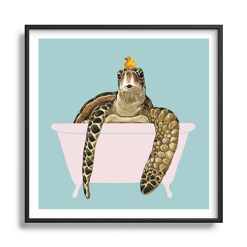 Sea Turtle in Bathtub Framed Art Print Gallery Image 122
