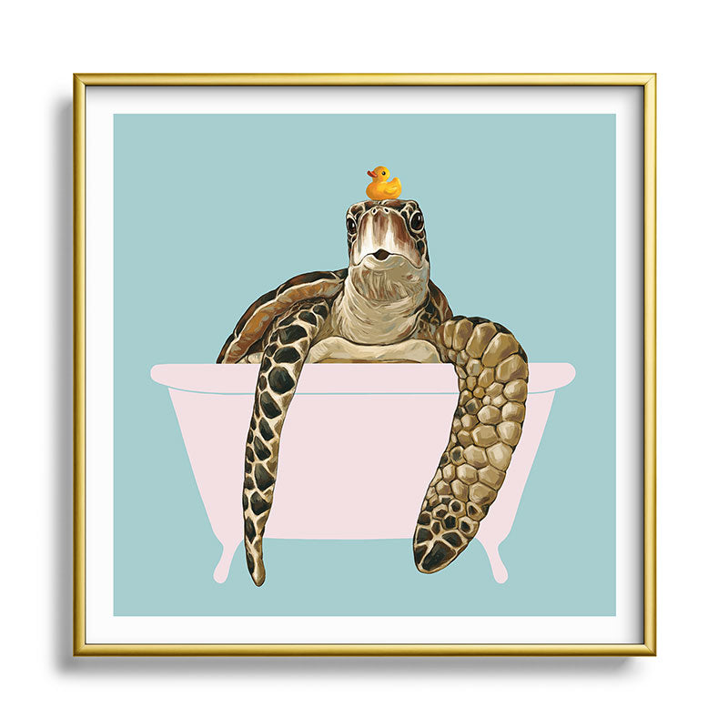 Sea Turtle in Bathtub Framed Art Print Gallery Image 133