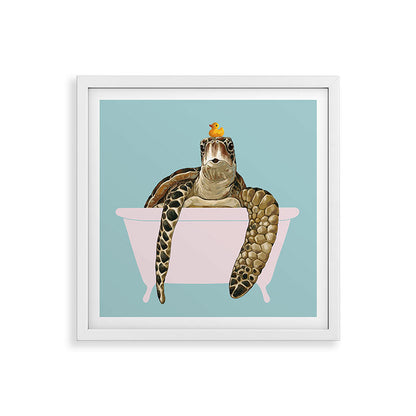 Sea Turtle in Bathtub Framed Art Print Gallery Image 38