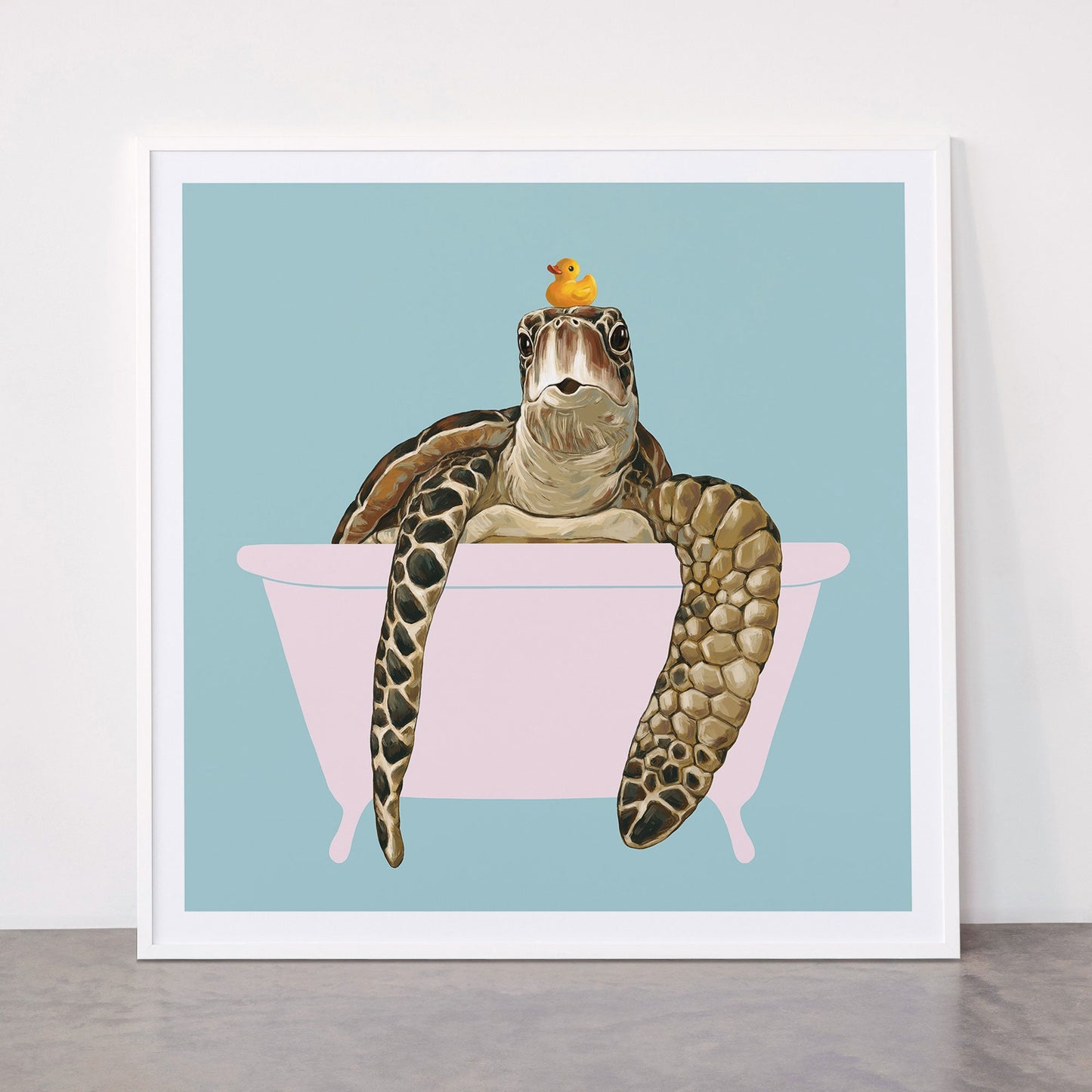 Sea Turtle in Bathtub Framed Art Print Gallery Image 43