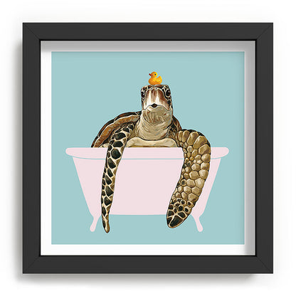 Sea Turtle in Bathtub Framed Art Print Gallery Image 90