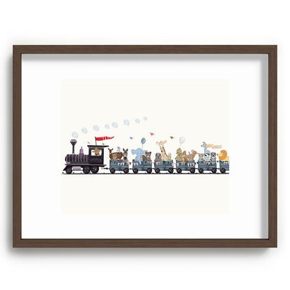big little nursery nature train Framed Art Print Gallery Image 91