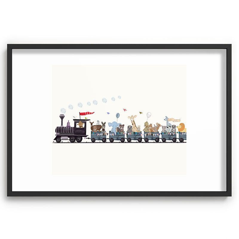 big little nursery nature train Framed Art Print Gallery Image 85