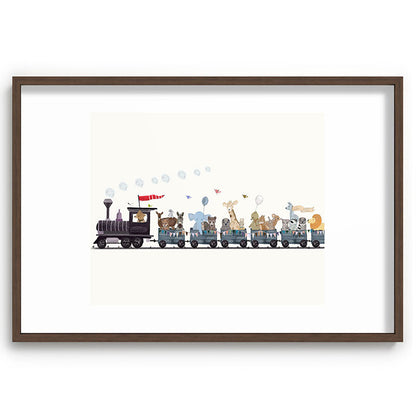 big little nursery nature train Framed Art Print Gallery Image 94