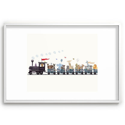 big little nursery nature train Framed Art Print Gallery Image 110