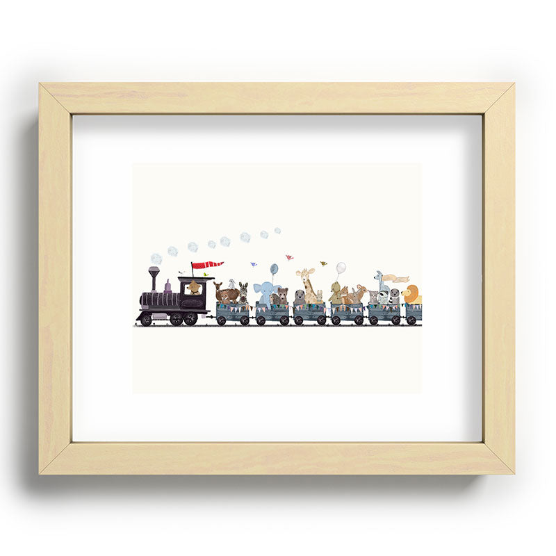 big little nursery nature train Framed Art Print Gallery Image 95