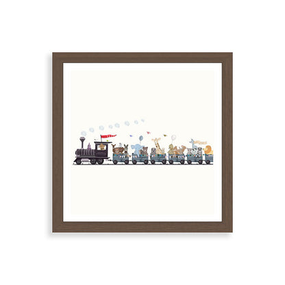 big little nursery nature train Framed Art Print Gallery Image 60