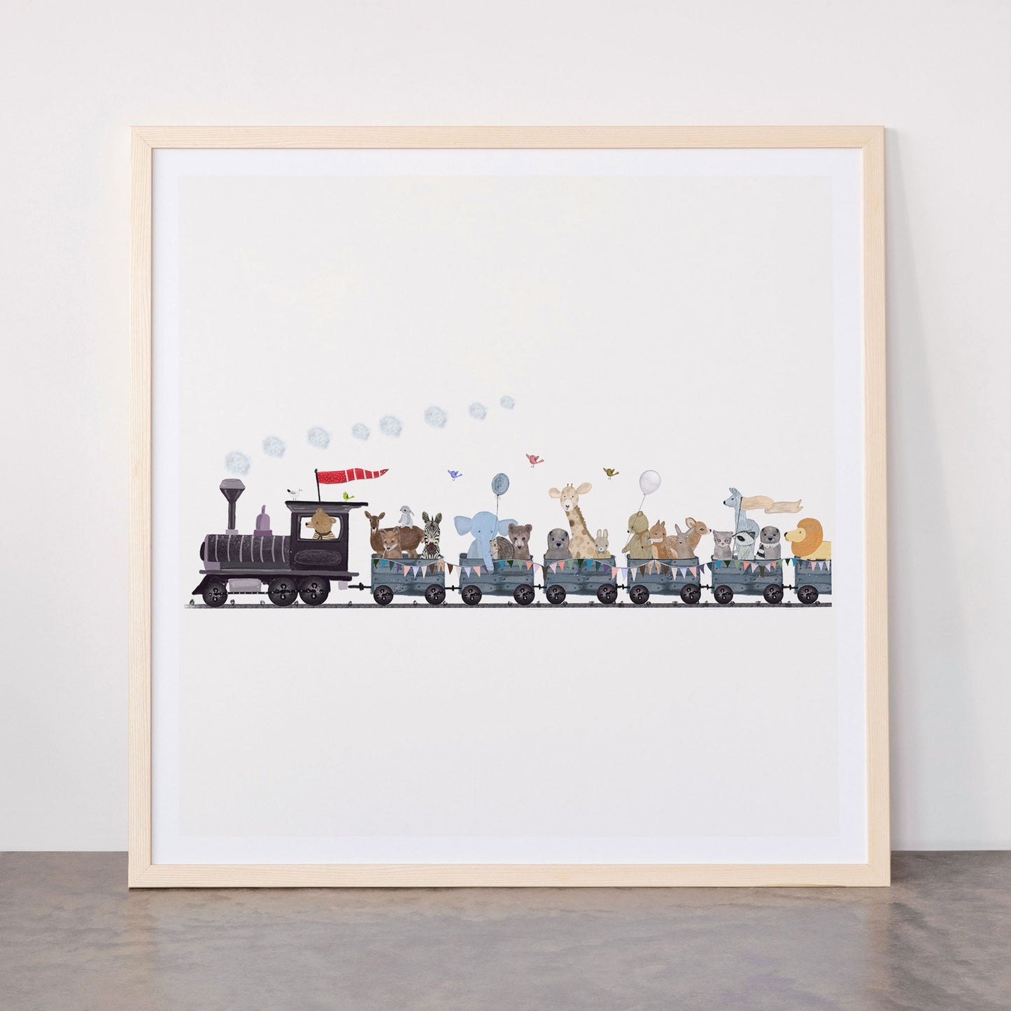 big little nursery nature train Framed Art Print Gallery Image 77