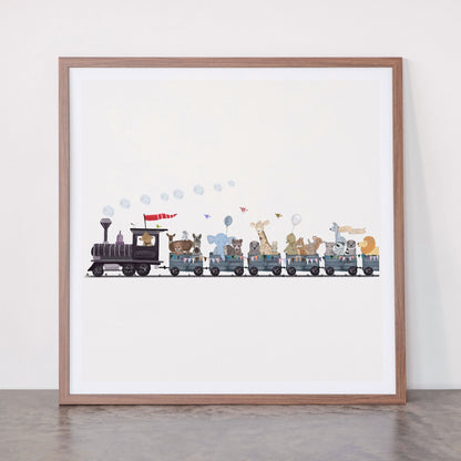 big little nursery nature train Framed Art Print Gallery Image 66