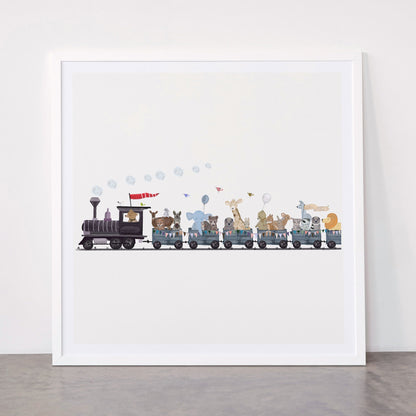 big little nursery nature train Framed Art Print Gallery Image 87