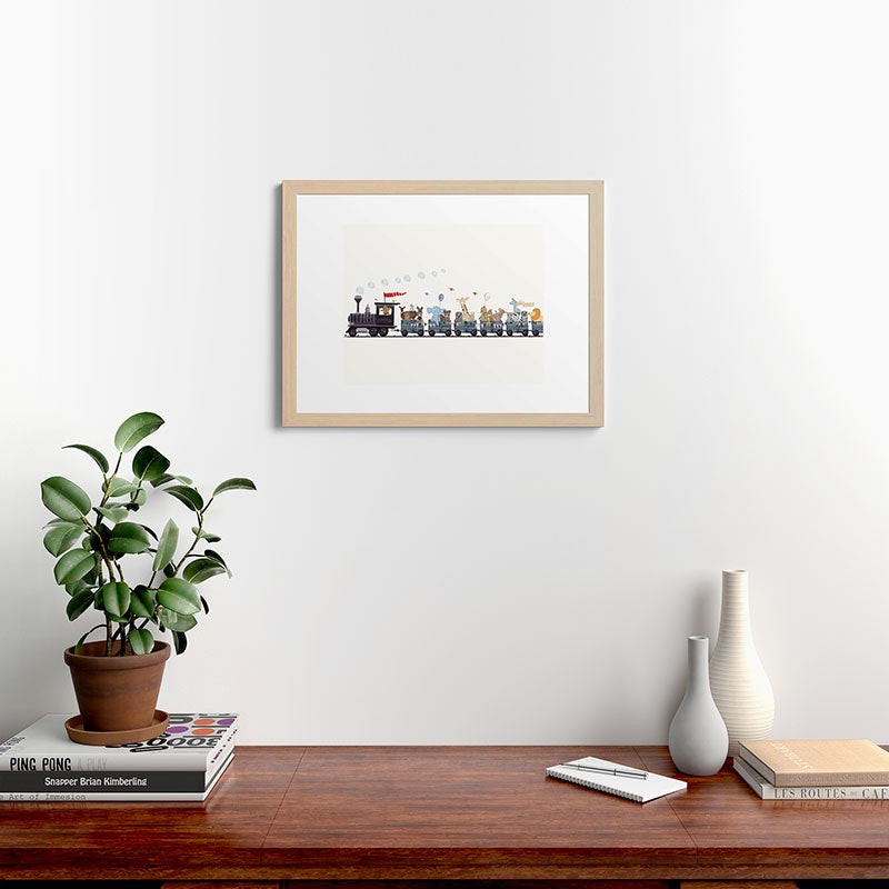 big little nursery nature train Framed Art Print Gallery Image 64