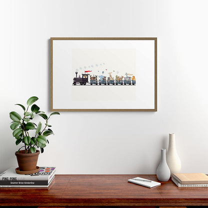 big little nursery nature train Framed Art Print Gallery Image 18