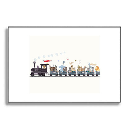 big little nursery nature train Framed Art Print Gallery Image 117