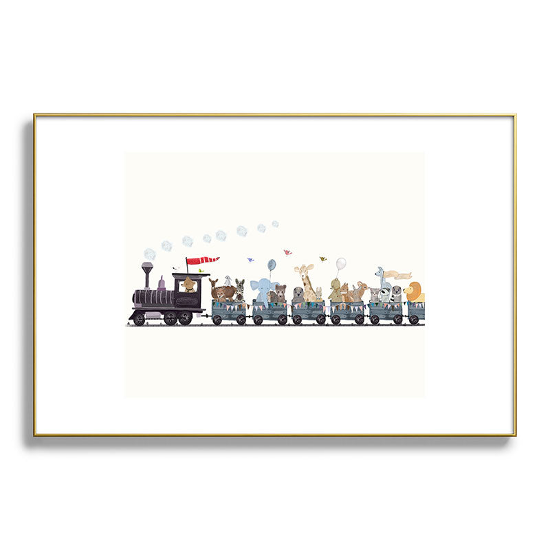 big little nursery nature train Framed Art Print Gallery Image 128
