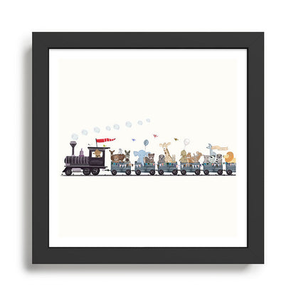 big little nursery nature train Framed Art Print Gallery Image 2