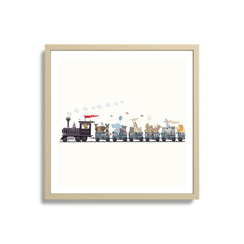 big little nursery nature train Framed Art Print Gallery Image 27