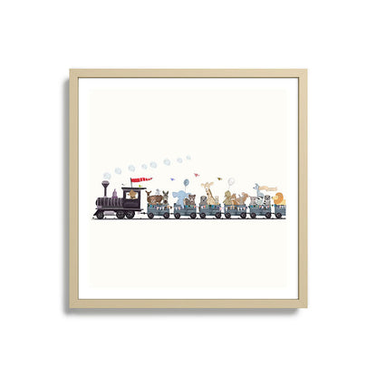 big little nursery nature train Framed Art Print Gallery Image 27