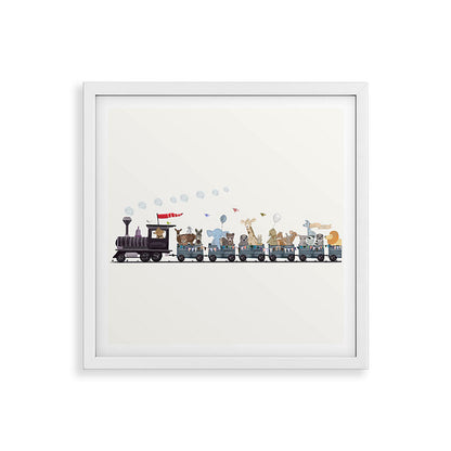 big little nursery nature train Framed Art Print Gallery Image 38