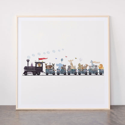 big little nursery nature train Framed Art Print Gallery Image 33