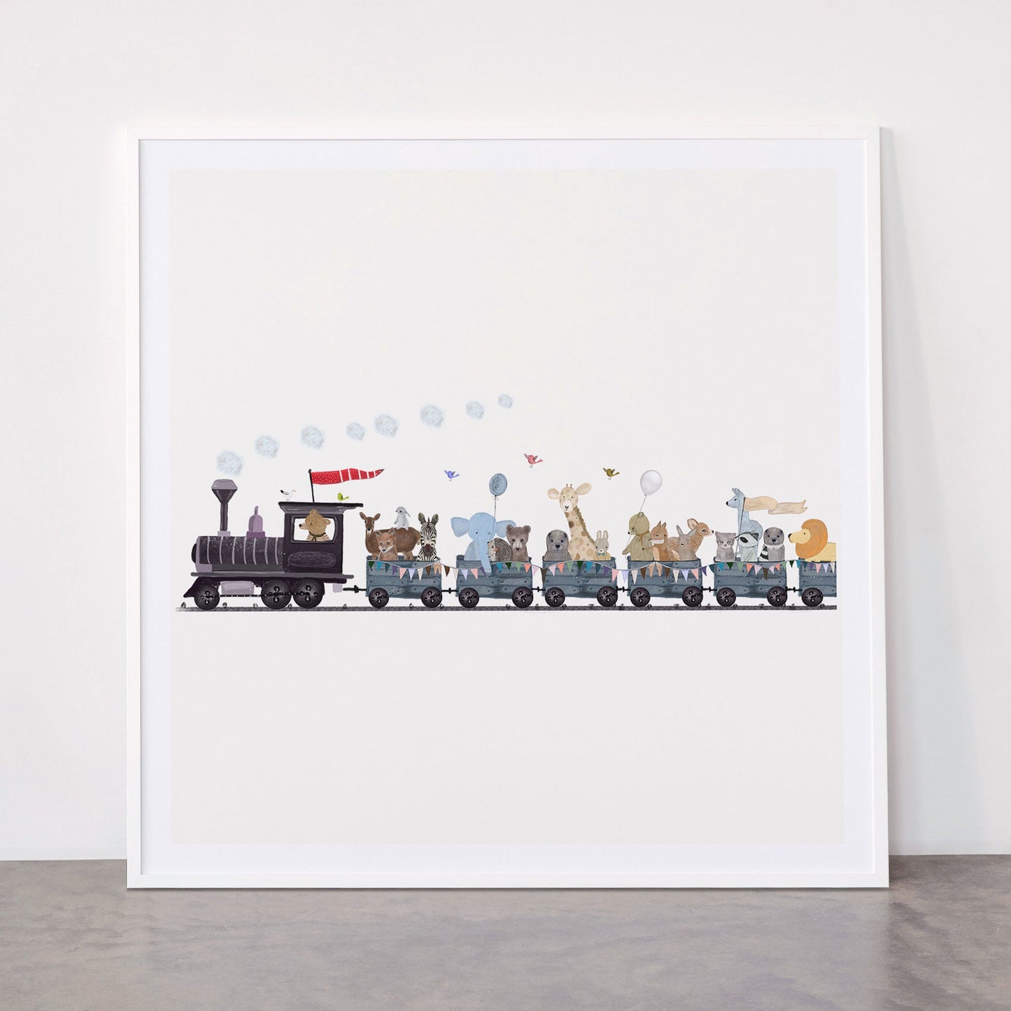 big little nursery nature train Framed Art Print Gallery Image 43