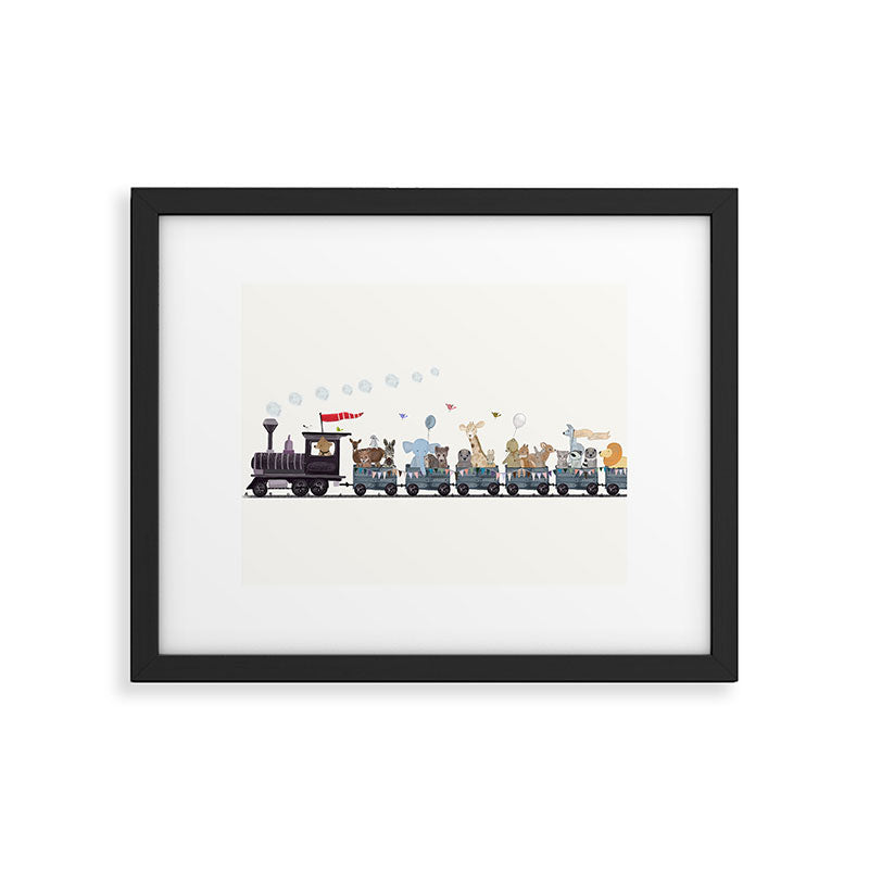 big little nursery nature train Framed Art Print Gallery Image 3